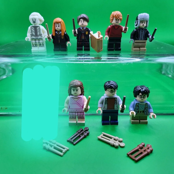Lego Harry Potter Minifigures Lot Weapons Ron Hedwig Dumbledore Voldemort Fenrir - Picture 2 of 4